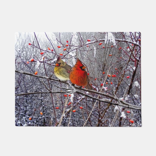 Paillasson Natte cardinale de Noël (Devant)