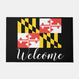 Paillasson Natte d'accueil de drapeau du Maryland