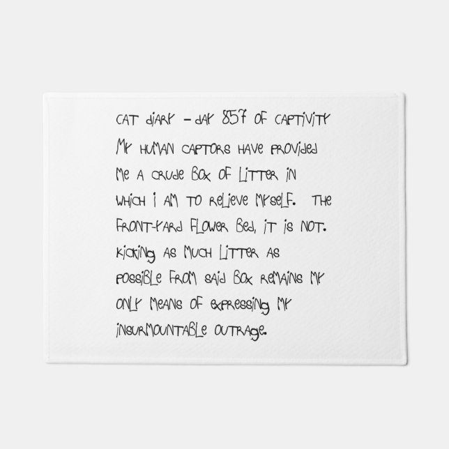 Paillasson Natte de journal intime de chat - jour 857 (Devant)