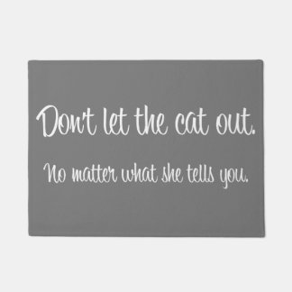 Paillasson "Natte ne laissez pas chat"