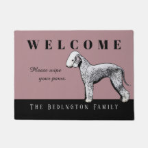 Natte personnalisable de Bedlington Terrier