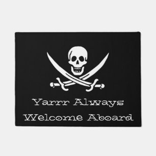 Paillasson Natte toujours bienvenue de pirate de Yarrr