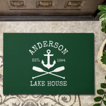 Nautical Lake House Famille Ancre Oars Green