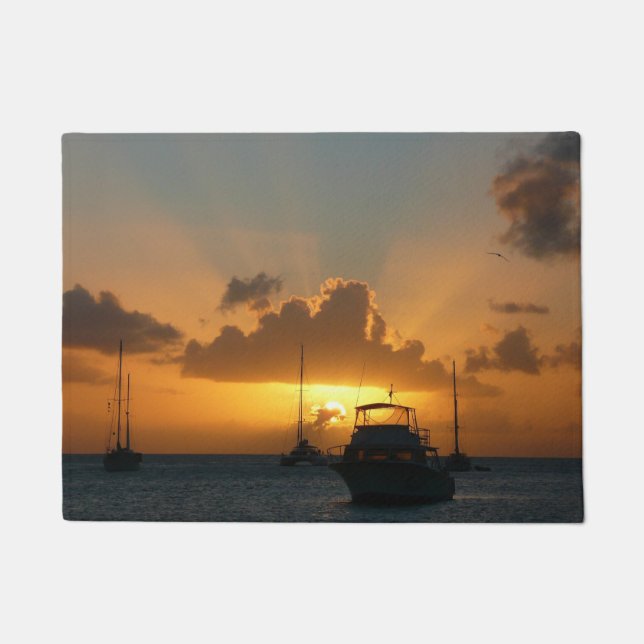 Paillasson Navires et Sunset Tropical Seascape (Devant)