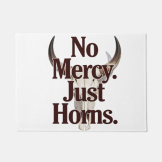 Paillasson No Mercy Just Horns Longhorn Skull Brutal Bull 