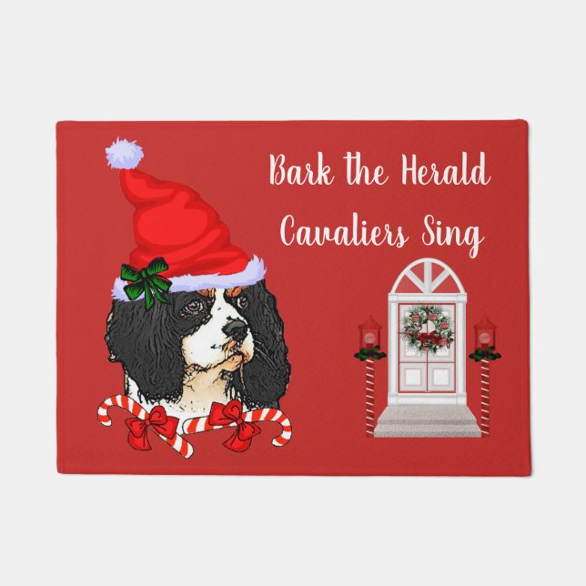 Paillasson Noël Cavalier King Charles Spaniel (Devant)