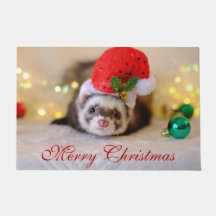 Noël de la coutume furet à Santa Hat