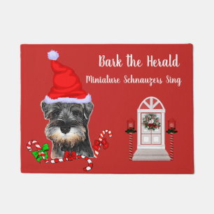 Paillasson Noël des Schnauzer miniatures