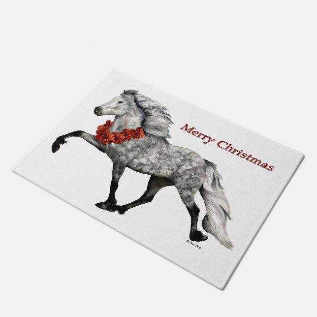 Paillasson Noël du cheval islandais (Incliné)