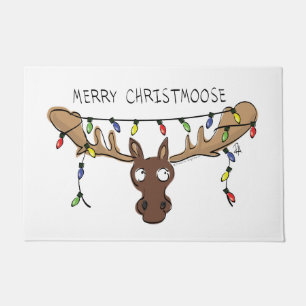 Paillasson Noël Moose Cute Amusant Animal de Noël