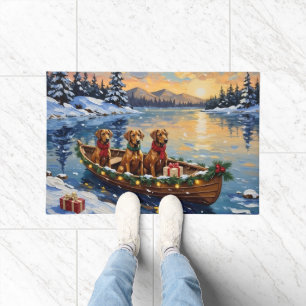 Paillasson Noël Rhodesian Ridgeback Bateau Vacances