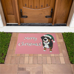 Paillasson Noël Vacances Bernese Mountain Dog