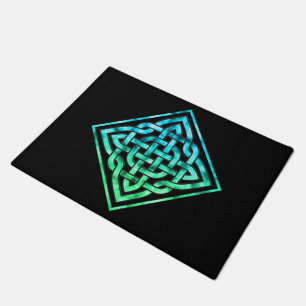 Paillasson Noeud celtique - Porte verte bleue diamant