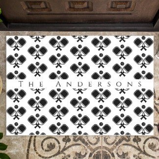 Paillasson Noir & Blanc | Pickleballs & Paddles