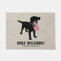 Paillasson noir drôle d'amoureux des chiens de