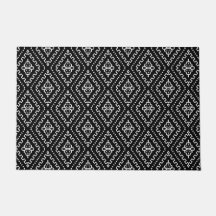 Noir moderne en tissu boueux Motif d'éthique géomé