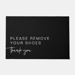 Paillasson Noir moderne S'il vous plaît retirer vos chaussure