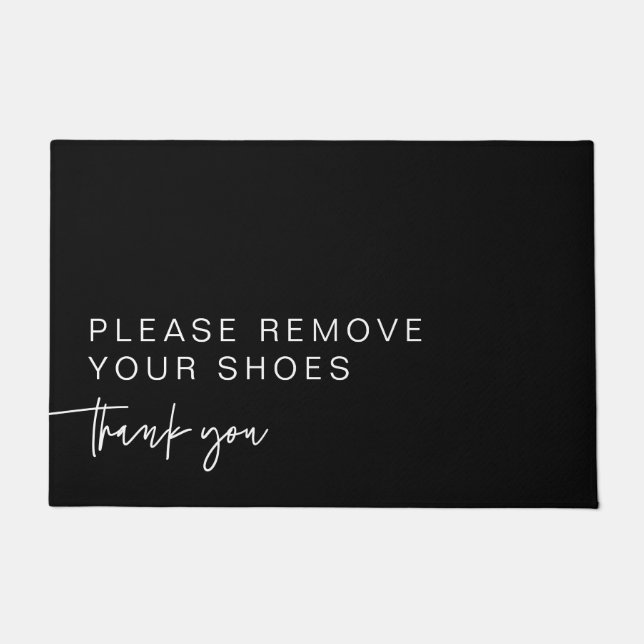 Paillasson Noir moderne S'il vous plaît retirer vos chaussure (Devant)