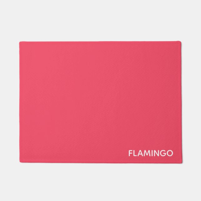 Paillasson Nom de couleur rose Flamant rose (Devant)