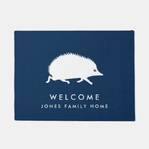 Paillasson Nom de famille bienvenu de coutume de hérisson