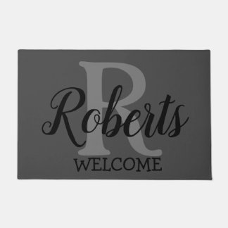 Paillasson Nom de famille élégant Monogramme