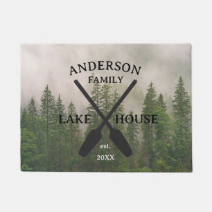Paillasson Nom de famille personnalisé Lake House