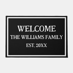 Paillasson Nom de famille personnalisé Monogram Doormat