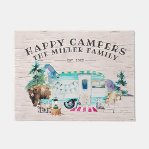 Paillasson Nom de famille Welcome Mat Happy Campers