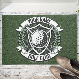Paillasson NOM personnalisé Golfer Golf Club Turf Clubhouse