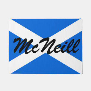 Paillasson Nom personnalisé Scottish Flag dmcn