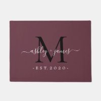 Noms Chic Monogramme Année Créée Bourgogne