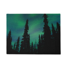 Northern Lights Green Night Sky Forest