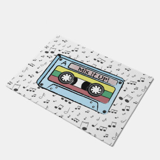 Paillasson Notes d'enregistreur à cassettes et de musique de