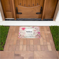 Notes musicales et design Vintage Rose Bienvenue