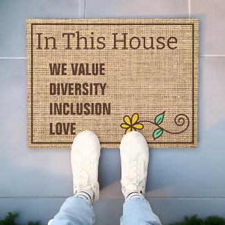 Paillasson Nous Apprécions L'Amour Dans Cette Maison Burlap B