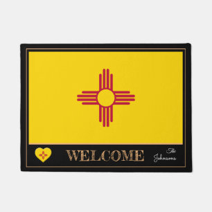Paillasson Nouveau-Mexique et Nouveau-Mexique Drapeau mat/spo