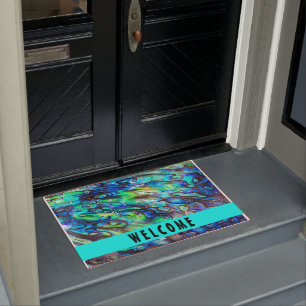 Paillasson Nouvelle-Zélande Abalone Paua Shell Motif 1