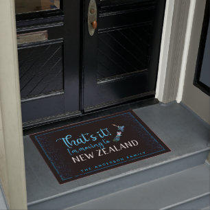 PAILLASSON NOUVELLE ZÉLANDE CARTE SIMPLE PAUA DOORMAT