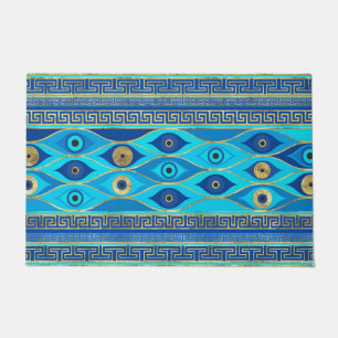 Paillasson Oeil malin grec et ornement de la clé grecque