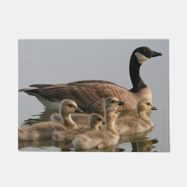 Paillasson Oies du Canada - oisons d'oie et de bébé de mère (Devant)
