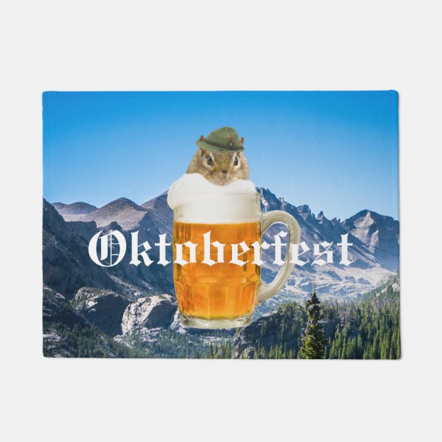 Paillasson Oktoberfest Fête de la bière fête des animaux (Devant)