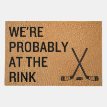 On est probablement à la patinoire Drôle de hockey