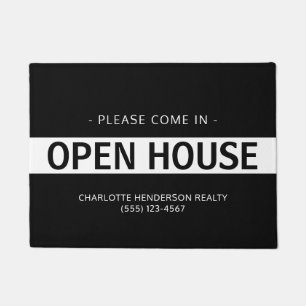 Paillasson Open House Black White Real Estate