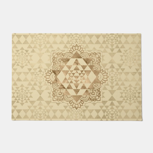 Paillasson Or de pastel de Sri Yantra/Sri Chakra (Devant)