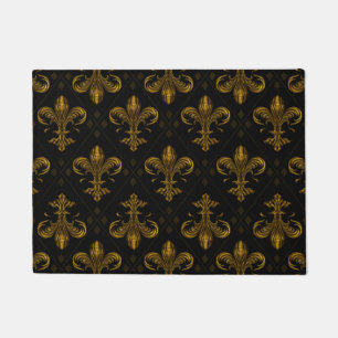 Paillasson Or vintage motif Fleur de lis