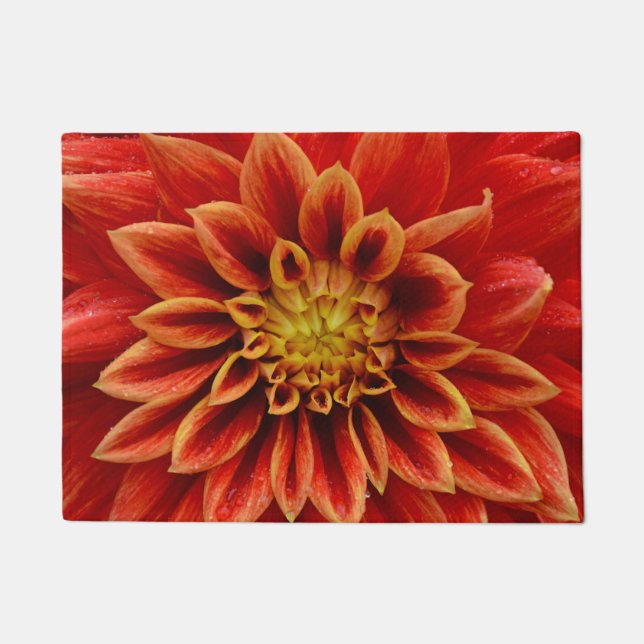 Paillasson Orange dahlia beauté (Devant)