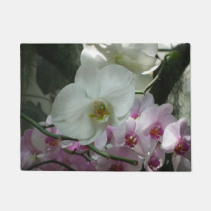 Paillasson Orchidées blanches et violettes