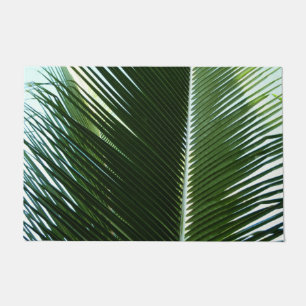 Paillasson Overlapping Palm Fronds Tropical Green Abstract