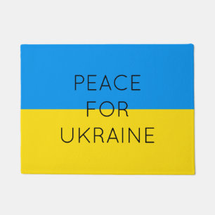 Paillasson Paix pour l'Ukraine Simple minimaliste drapeau ukr