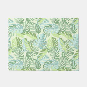 Paillasson Palmettes tropicales en pastel